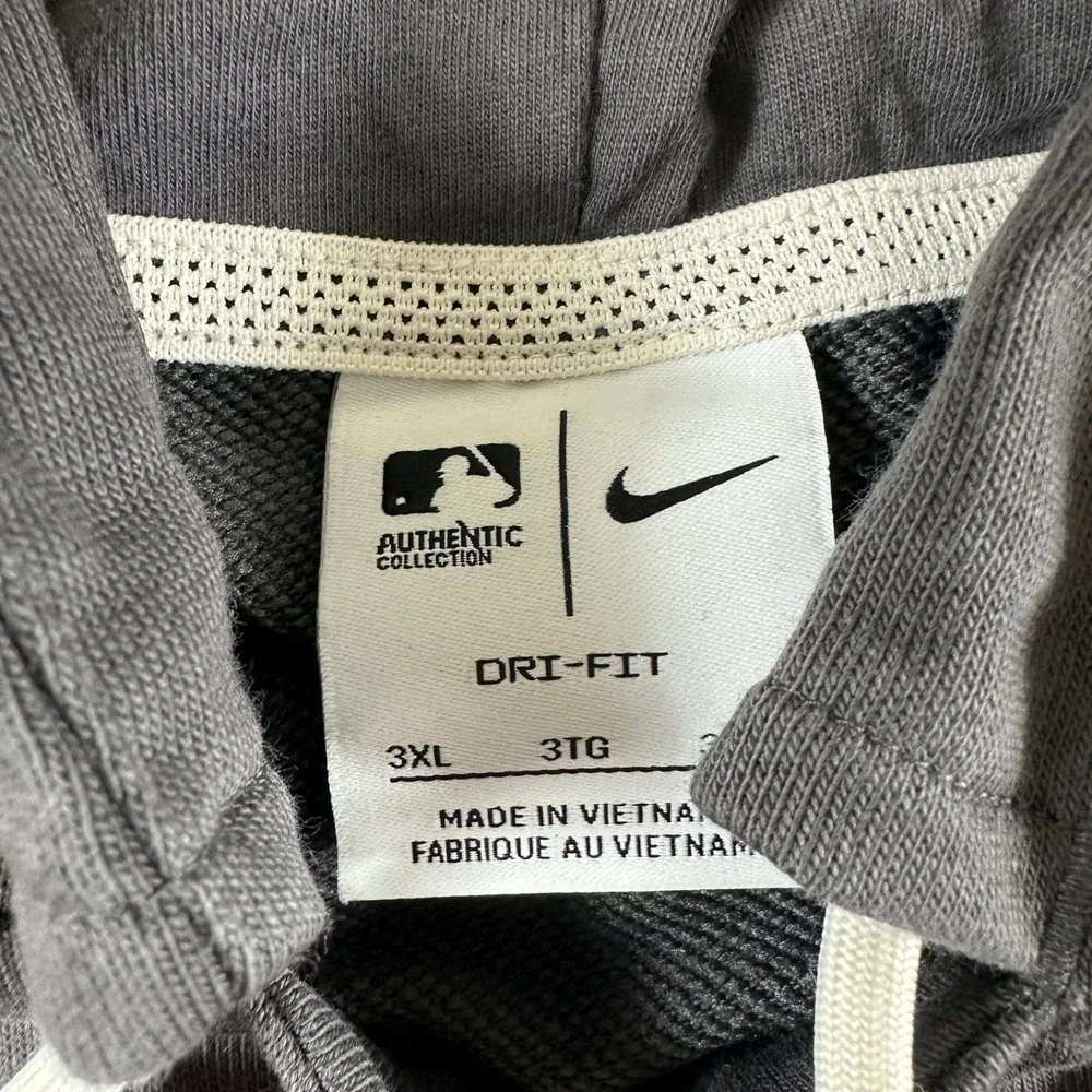 Nike MLB Chicago Cubs Dri-FIT Standard Issue Full Zip Hoodie Mens 3XL Gray Stain